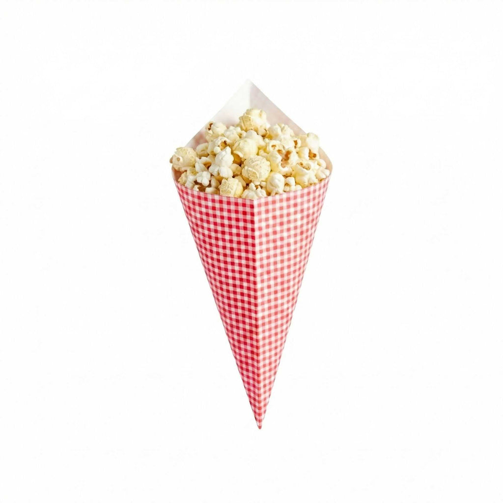 Cone Tek Picnic Print Paper Food Cone - 11 1/2" x 5 1/2" - 100 count box