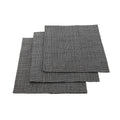 Luxenap Square Black Paper Napkin - Micropoint, 2-Ply, with White Threads - 15 1/2" x 15 1/4" - 50 count box