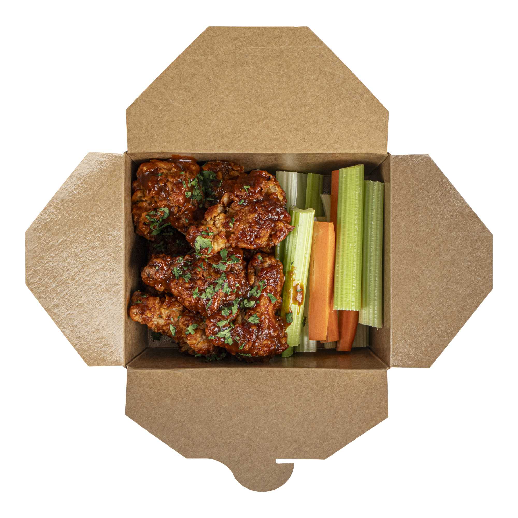 Bio Tek 45 oz Rectangle Kraft Paper #8 Bio Box Take Out Container - 6 3/4" x 5 1/2" x 2 1/2" - 200 count box