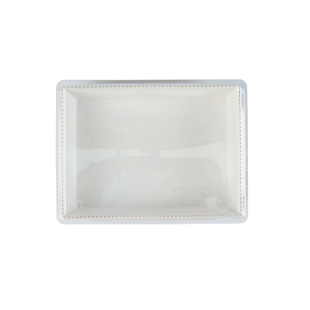 Cafe Vision Rectangle Clear Plastic Lid - Fits Medium Click Lock Container - 200 count box