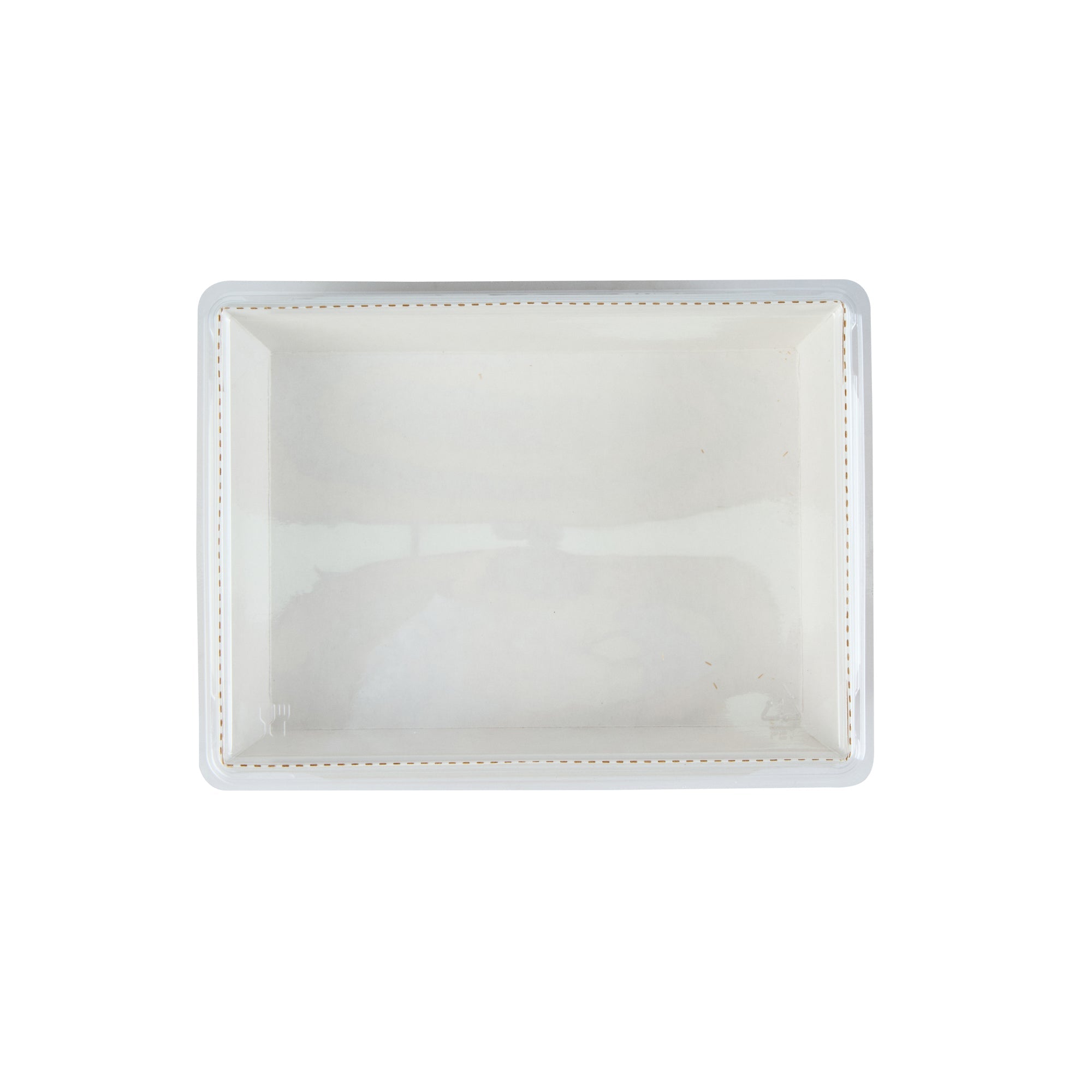 Cafe Vision Rectangle Clear Plastic Lid - Fits Medium Click Lock Container - 200 count box