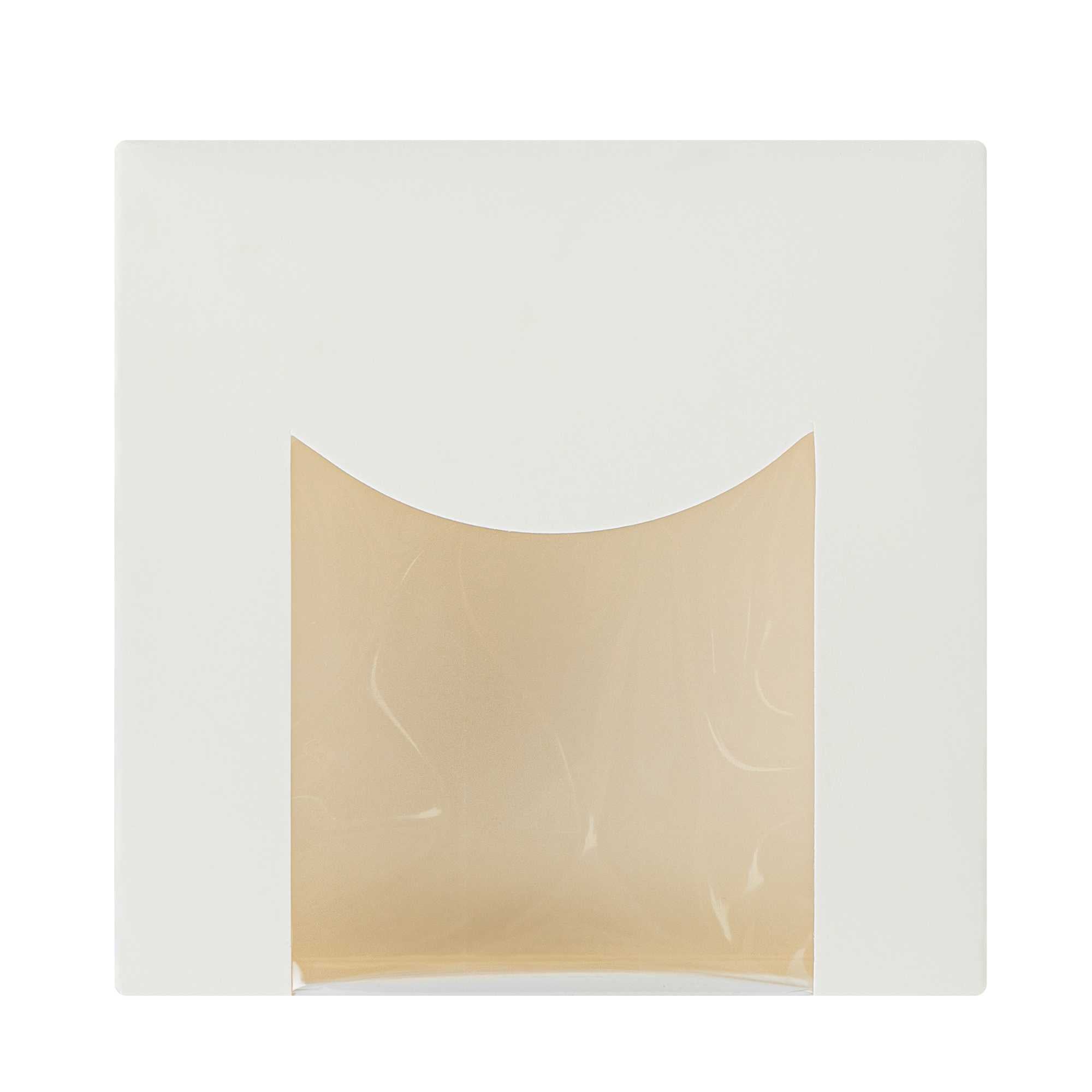 Cafe Vision 11 oz Square White Paper Small Take Out Container - 4" x 4" x 1 1/2" - 25 count box