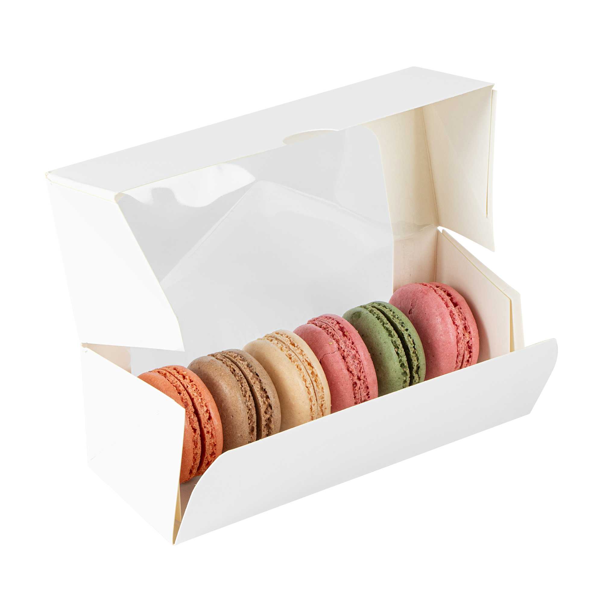 Cafe Vision 13 oz Rectangle White Paper Small Take Out Container - 6" x 2 1/2" x 2" - 50 count box
