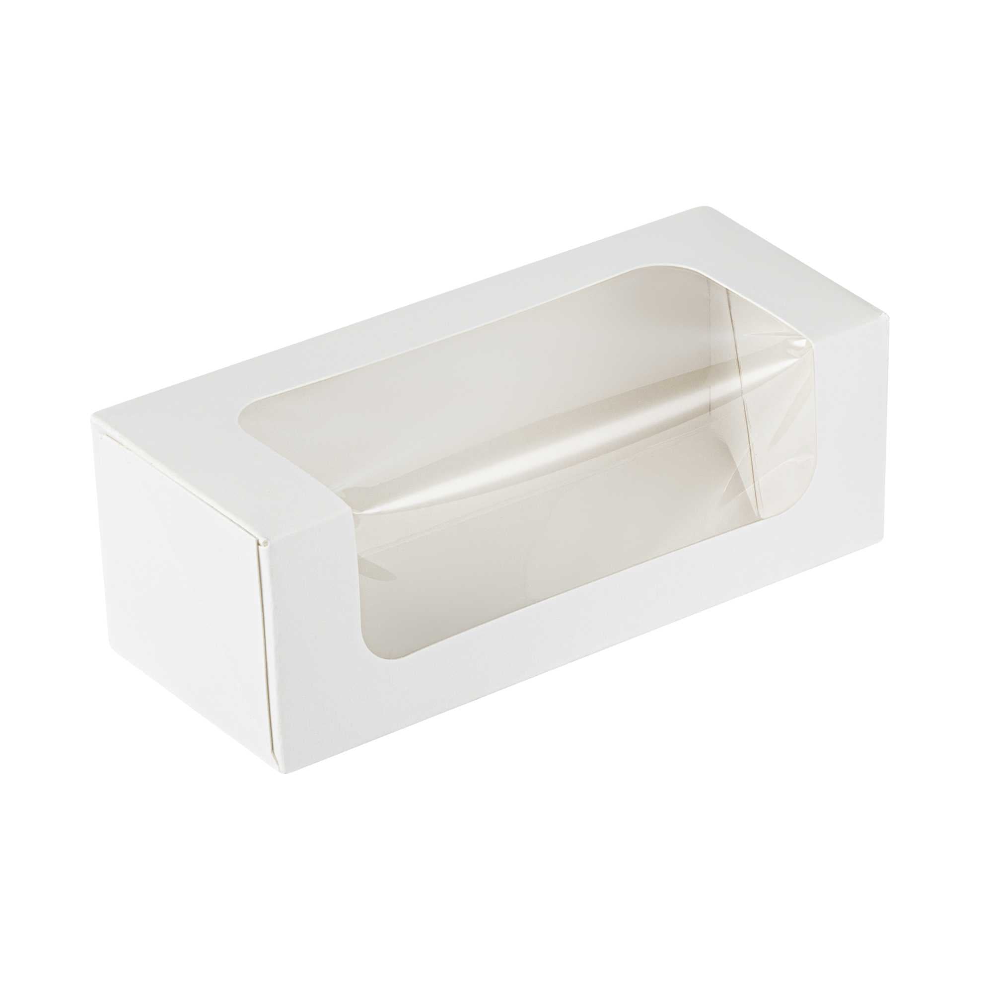 Cafe Vision 13 oz Rectangle White Paper Small Take Out Container - 6" x 2 1/2" x 2" - 50 count box