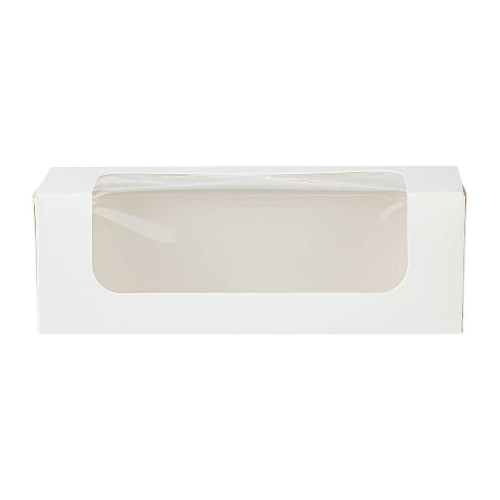 Cafe Vision 13 oz Rectangle White Paper Small Take Out Container - 6" x 2 1/2" x 2" - 50 count box