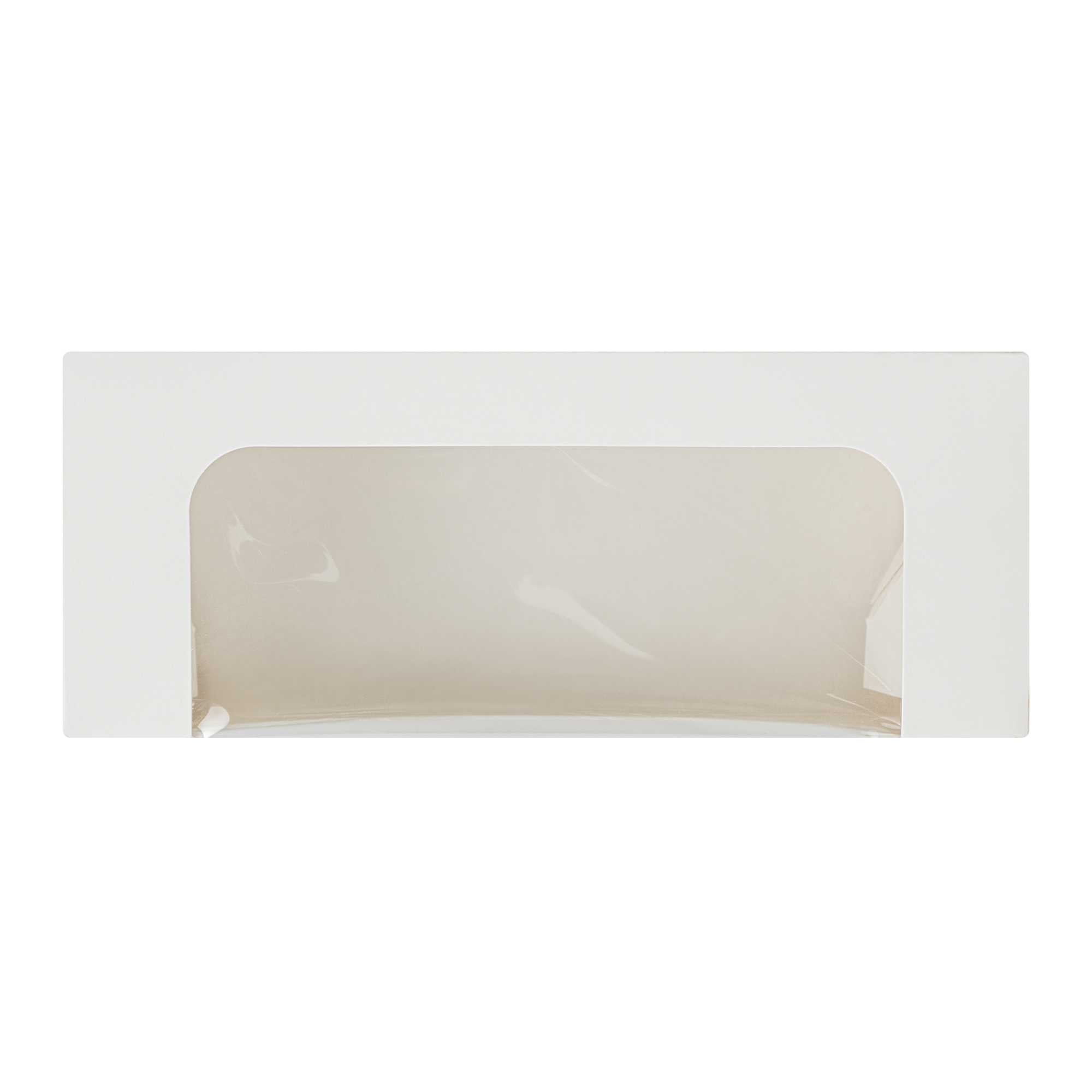 Cafe Vision 13 oz Rectangle White Paper Small Take Out Container - 6" x 2 1/2" x 2" - 50 count box
