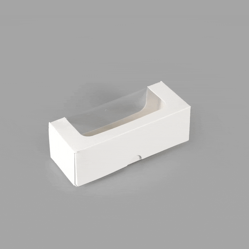 Cafe Vision 13 oz Rectangle White Paper Small Take Out Container - 6" x 2 1/2" x 2" - 200 count box
