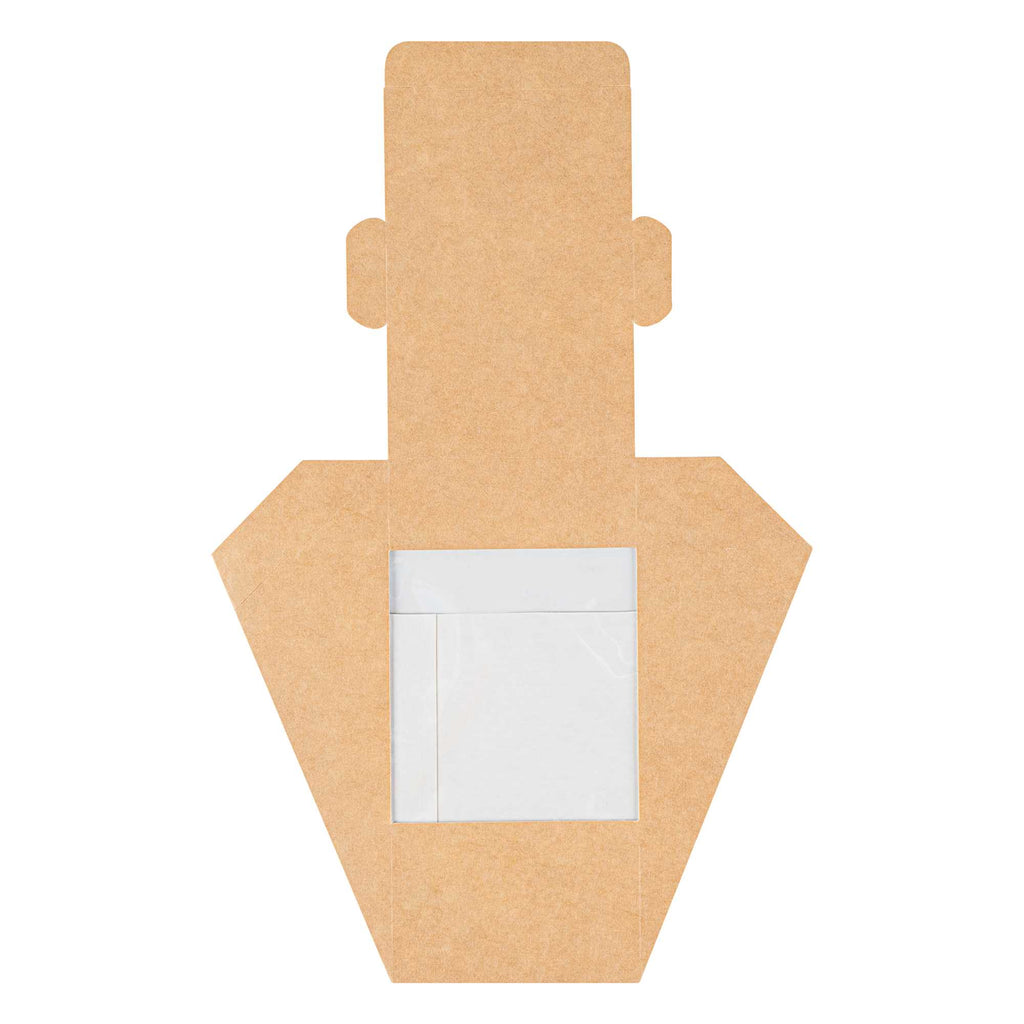 Cafe Vision Triangle Kraft Paper Large Sandwich Box - 4 3/4" x 4 3/4" x 3 1/4" - 200 count box
