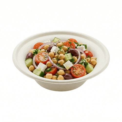 Pulp Tek 12 oz Round White Sugarcane / Bagasse Bowl - 6" x 6" x 1 3/4" - 100 count box