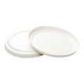 Pulp Tek Round White Sugarcane / Bagasse Lid - Fits 15 oz Soup Cup - 100 count box
