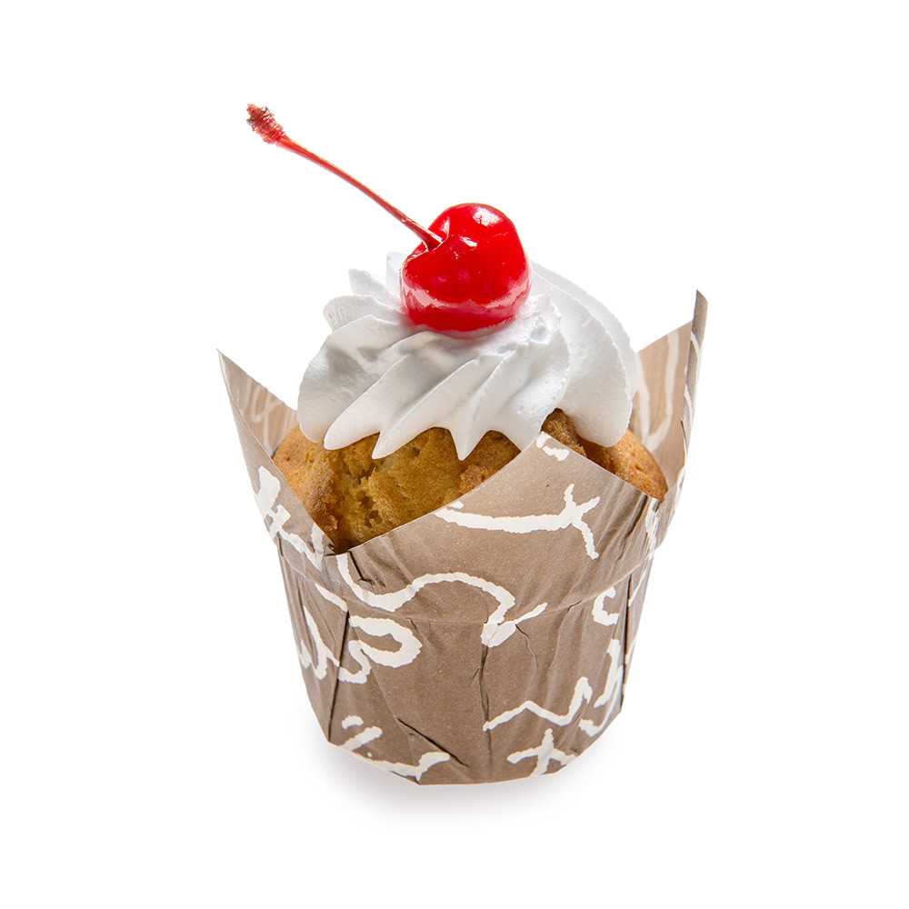 Panificio 1 oz Tulip Chocolate Wisp Paper Regular Baking Cup - 3" x 3" x 3 1/2" - 200 count box
