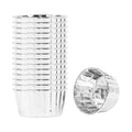 Panificio 5.5 oz Round Metallic Silver Paper Large Baking Cup - Pleated - 3" x 3" x 1 1/2" - 200 count box