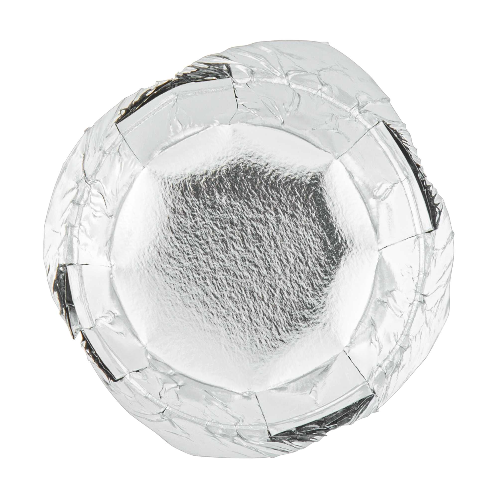 Panificio 4 oz Tulip Metallic Silver Paper Regular Baking Cup - 2 1/4" x 2 1/4" x 1 1/2" - 200 count box