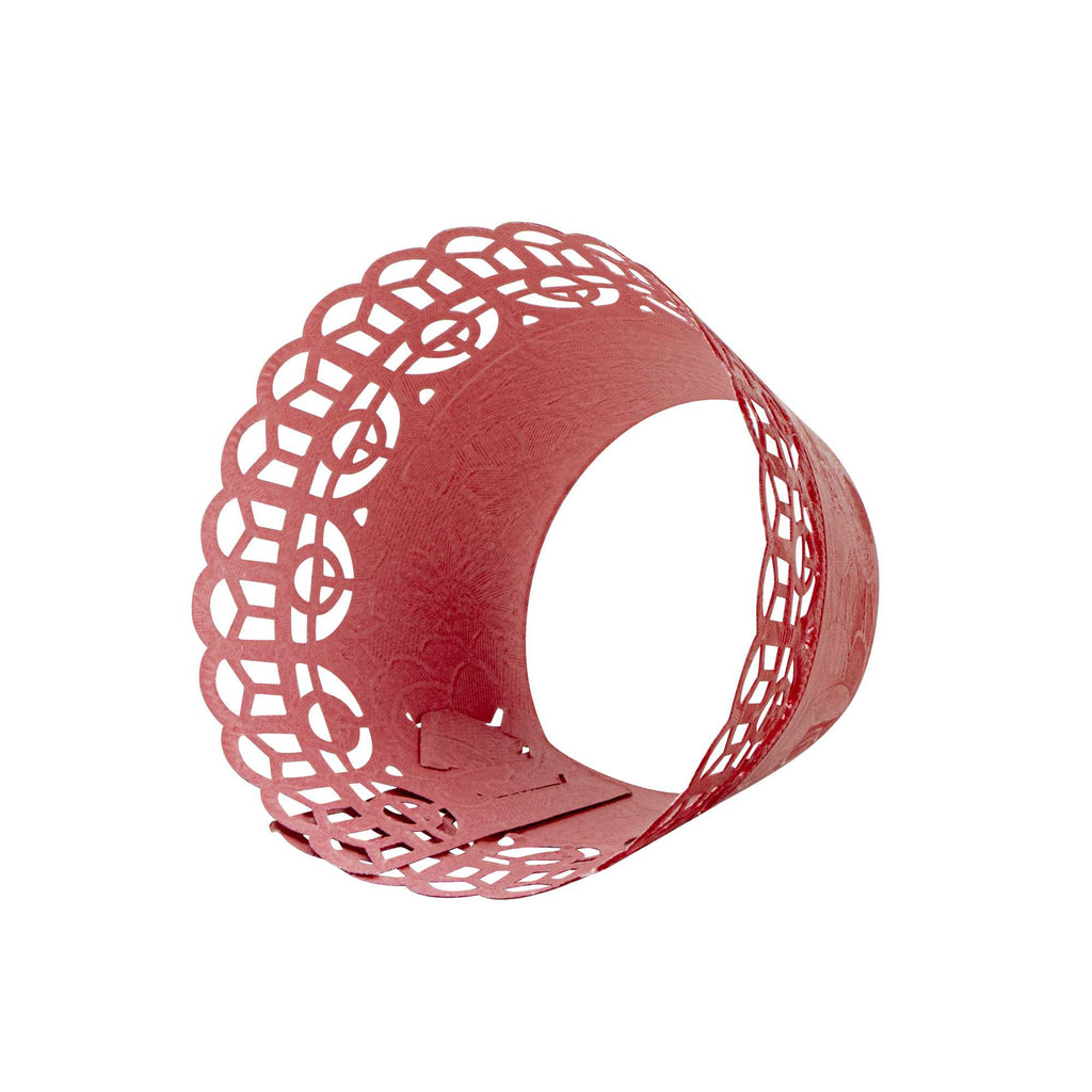 Bellissimo Round Cherry Red Paper Cupcake Wrap - 2 1/4" x 2 1/4" x 2" - 200 count box