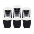 Restpresso 4 oz Black Paper Coffee Cup - Ripple Wall - 2 1/2" x 2 1/2" x 2 1/4" - 500 count box