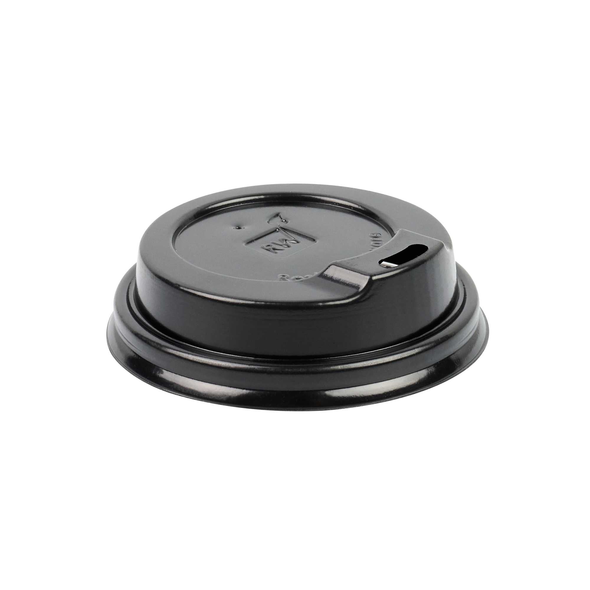 Restpresso Black Plastic Coffee Cup Lid - Fits 4 oz - 500 count box