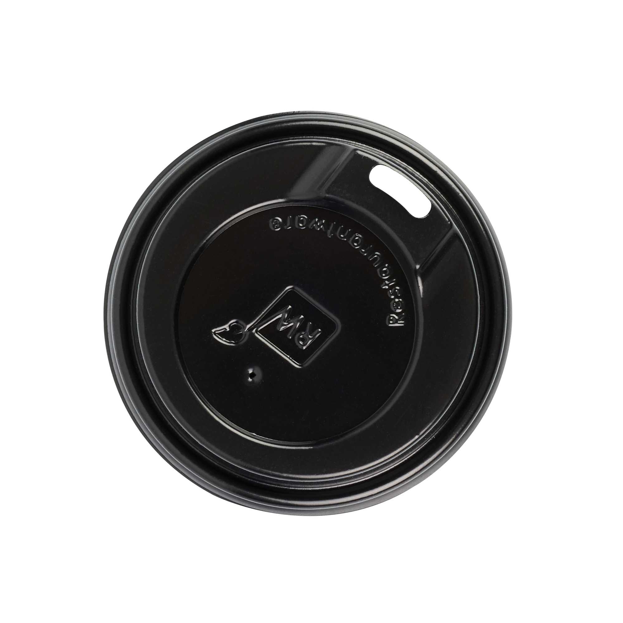Restpresso Black Plastic Coffee Cup Lid - Fits 4 oz - 500 count box