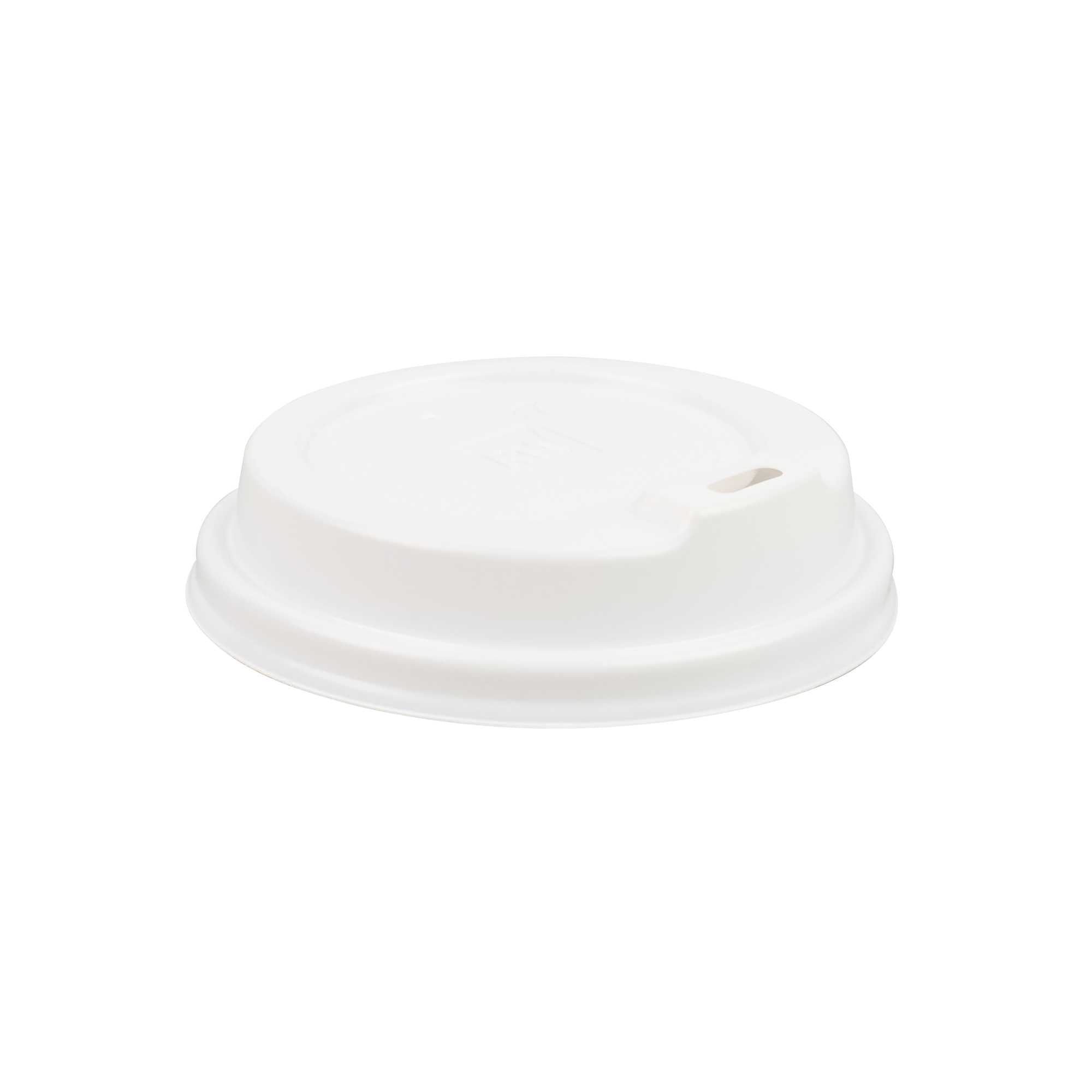 Restpresso White Plastic Coffee Cup Lid - Elevated Spout, Fits 8, 12, 16 and 20 oz - 500 count box