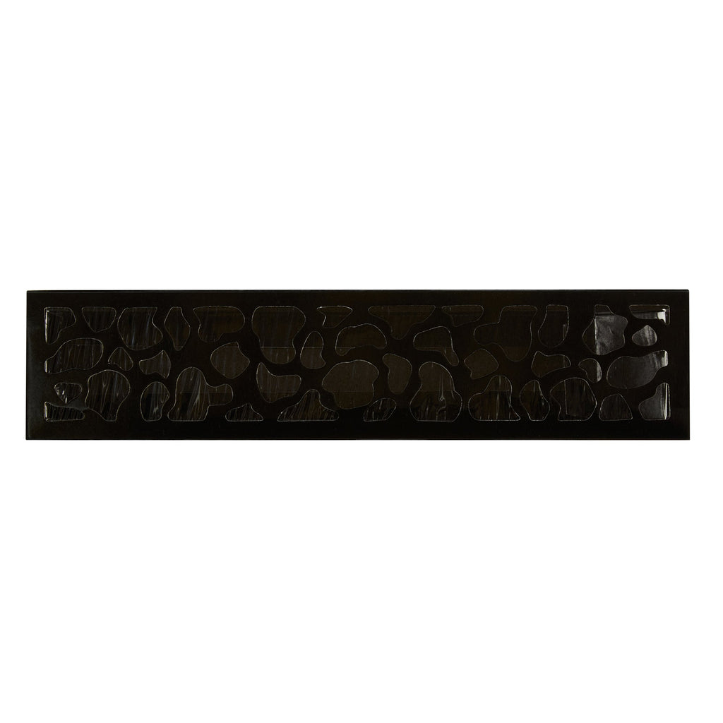 Sentiero Rectangle Black Paper Macaron Box - Holds 5 Macarons - 10" x 2 1/4" x 1 1/2" - 100 count box