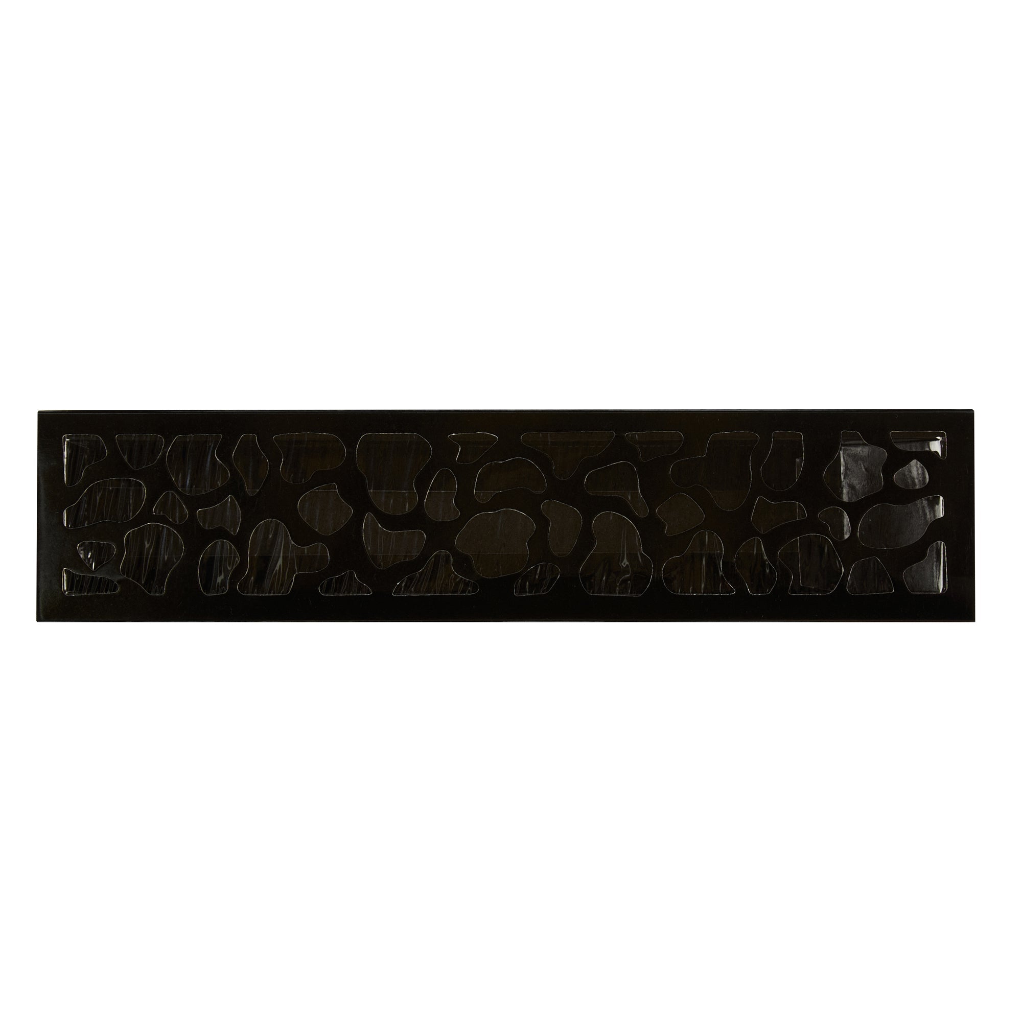 Sentiero Rectangle Black Paper Macaron Box - Holds 5 Macarons - 10" x 2 1/4" x 1 1/2" - 100 count box