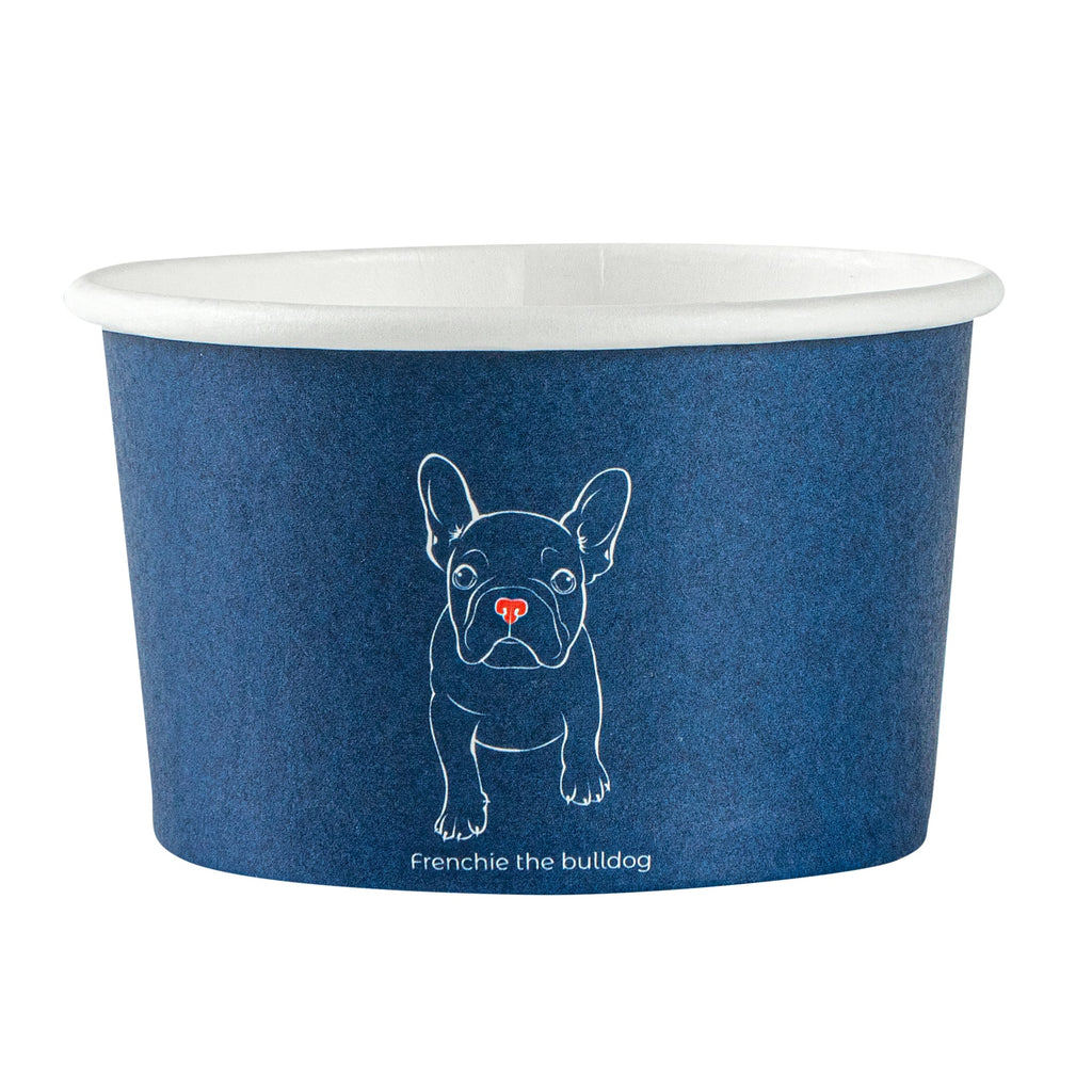 Coppetta 3 oz Round Frenchie Paper To Go Cup - 3" x 3" x 1 3/4" - 50 count box