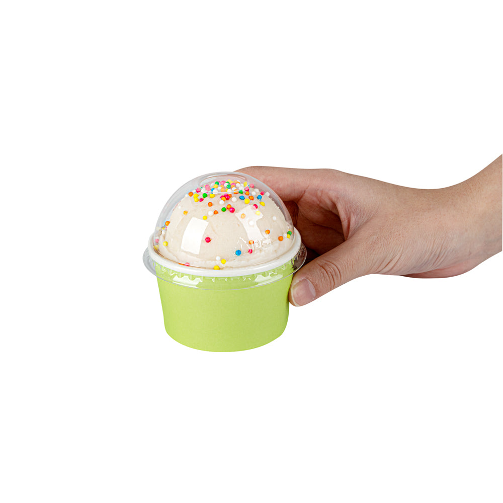 Coppetta Round Clear Plastic To Go Cup Dome Lid - Fits 3 oz - 200 count box