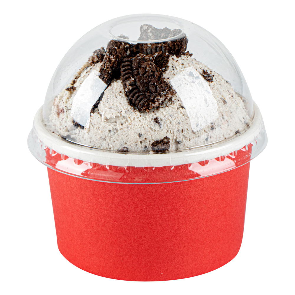 Coppetta Round Clear Plastic To Go Cup Dome Lid - Fits 3 oz - 200 count box