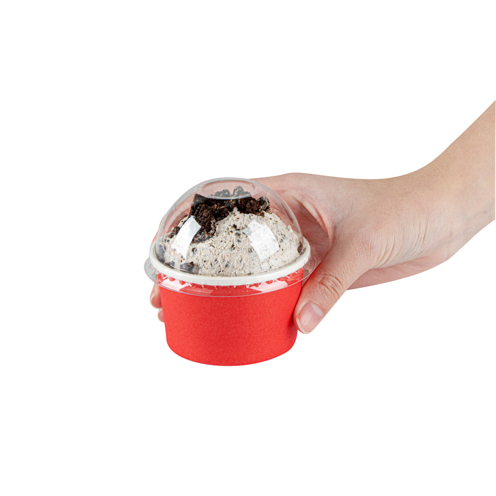 Coppetta Round Clear Plastic To Go Cup Dome Lid - Fits 3 oz - 200 count box
