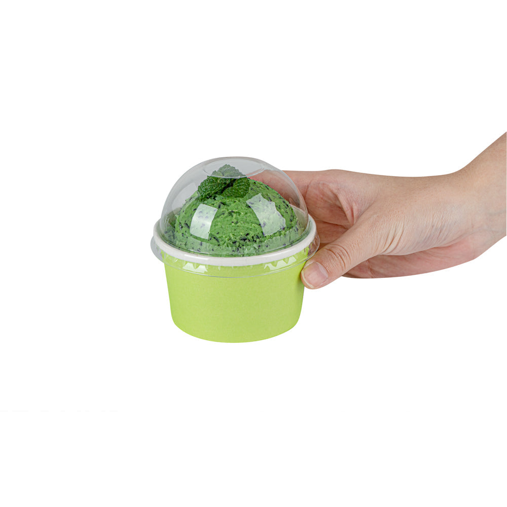 Coppetta Round Clear Plastic To Go Cup Dome Lid - Fits 5 oz - 200 count box