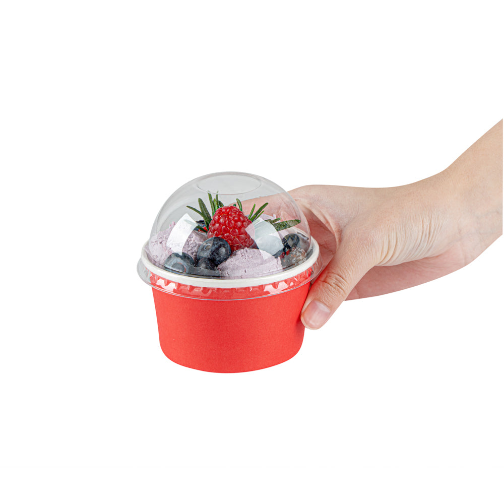 Coppetta Round Clear Plastic To Go Cup Dome Lid - Fits 5 oz - 200 count box