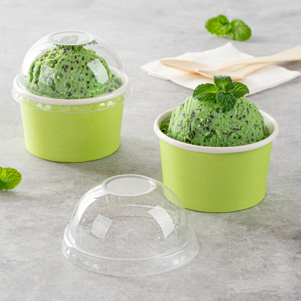 Coppetta Round Clear Plastic To Go Cup Dome Lid - Fits 5 oz - 200 count box