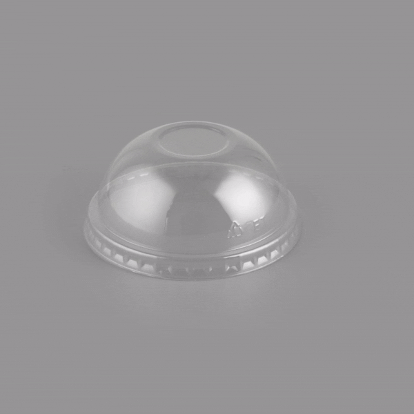 Coppetta Round Clear Plastic To Go Cup Dome Lid - Fits 8 oz - 200 count box