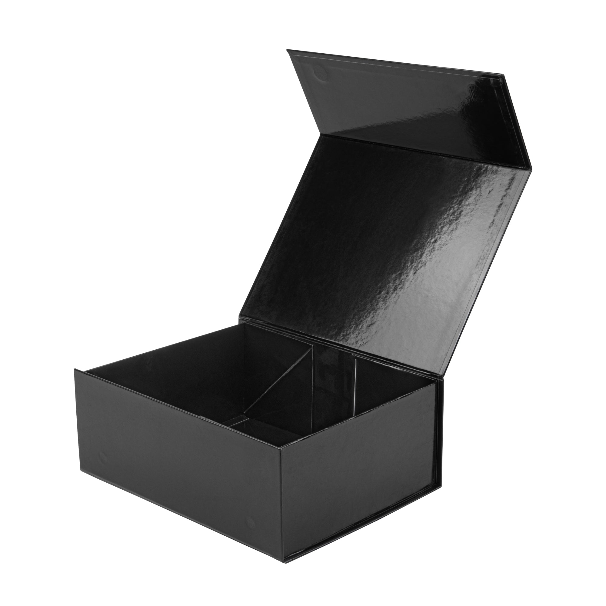 Cater Tek Rectangle Black Paper Large Tic Tac Box - Magnetic - 10 1/2" x 8" x 4" - 10 count box