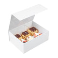 Cater Tek Rectangle White Paper Large Tic Tac Box - Magnetic - 10 1/2" x 8" x 4" - 10 count box
