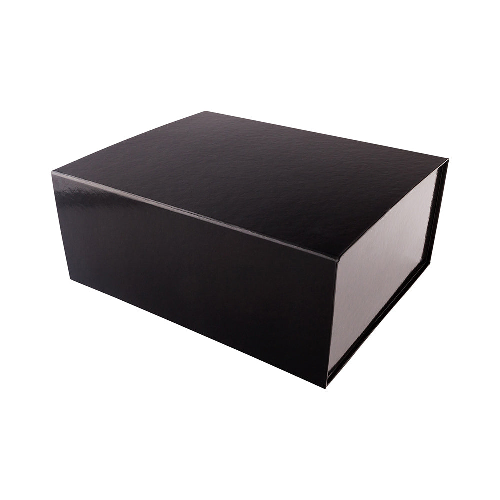 Cater Tek Rectangle Black Paper Extra Large Tic Tac Box - Magnetic - 12" x 10" x 5" - 10 count box