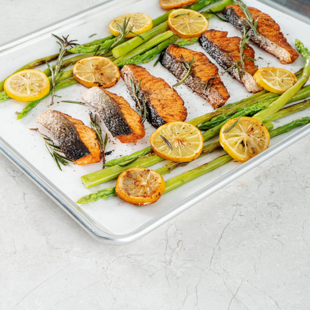 Pastry Tek White Parchment Paper Half Size Sheet Pan Liner - Silicone Coated - 12" x 16" - 200 count box