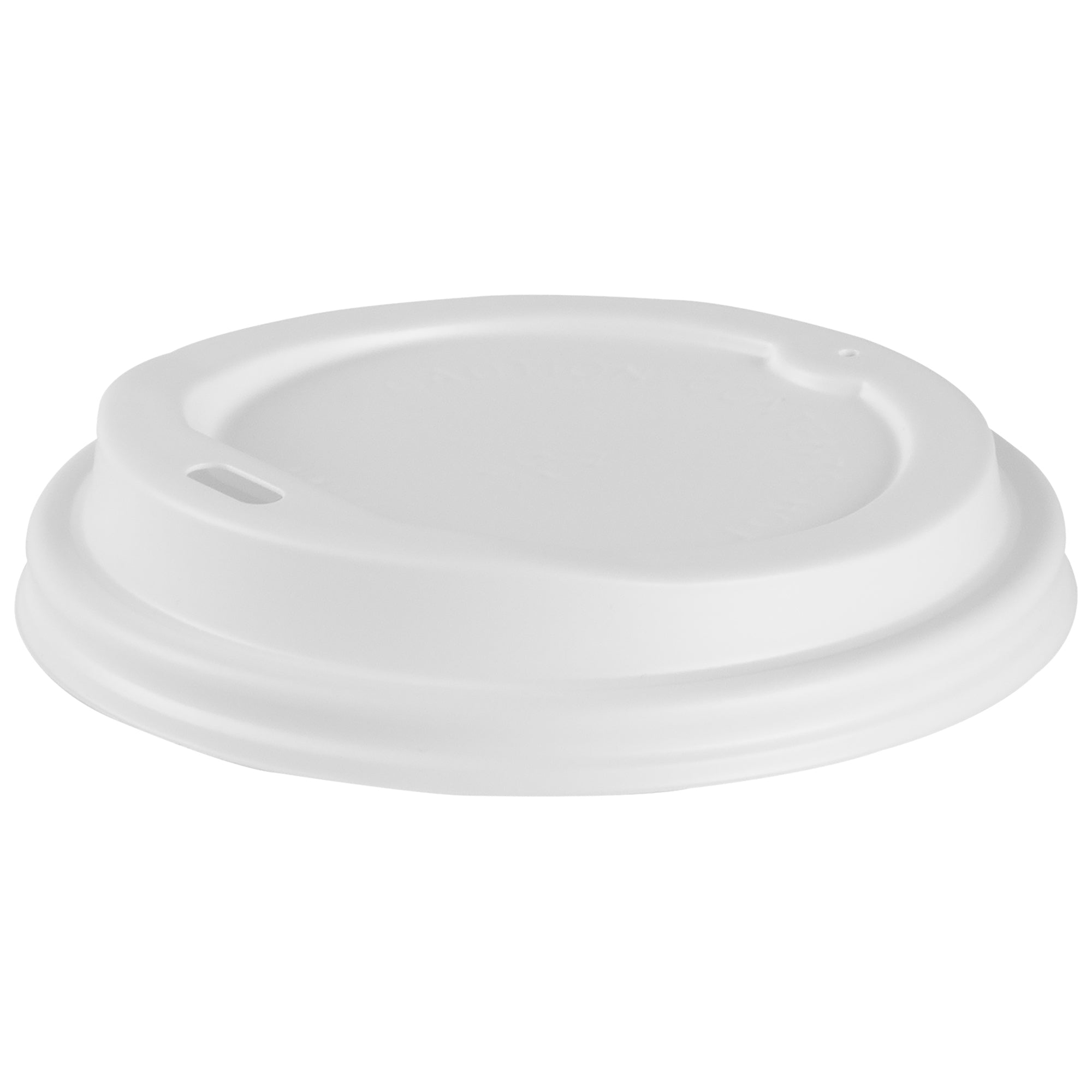 Restpresso 12 oz Gray and White Stripe Paper Single Wall Coffee Cup - with White Lid - 3 1/2"x 3 1/2"x 4 3/4" - 20 count box