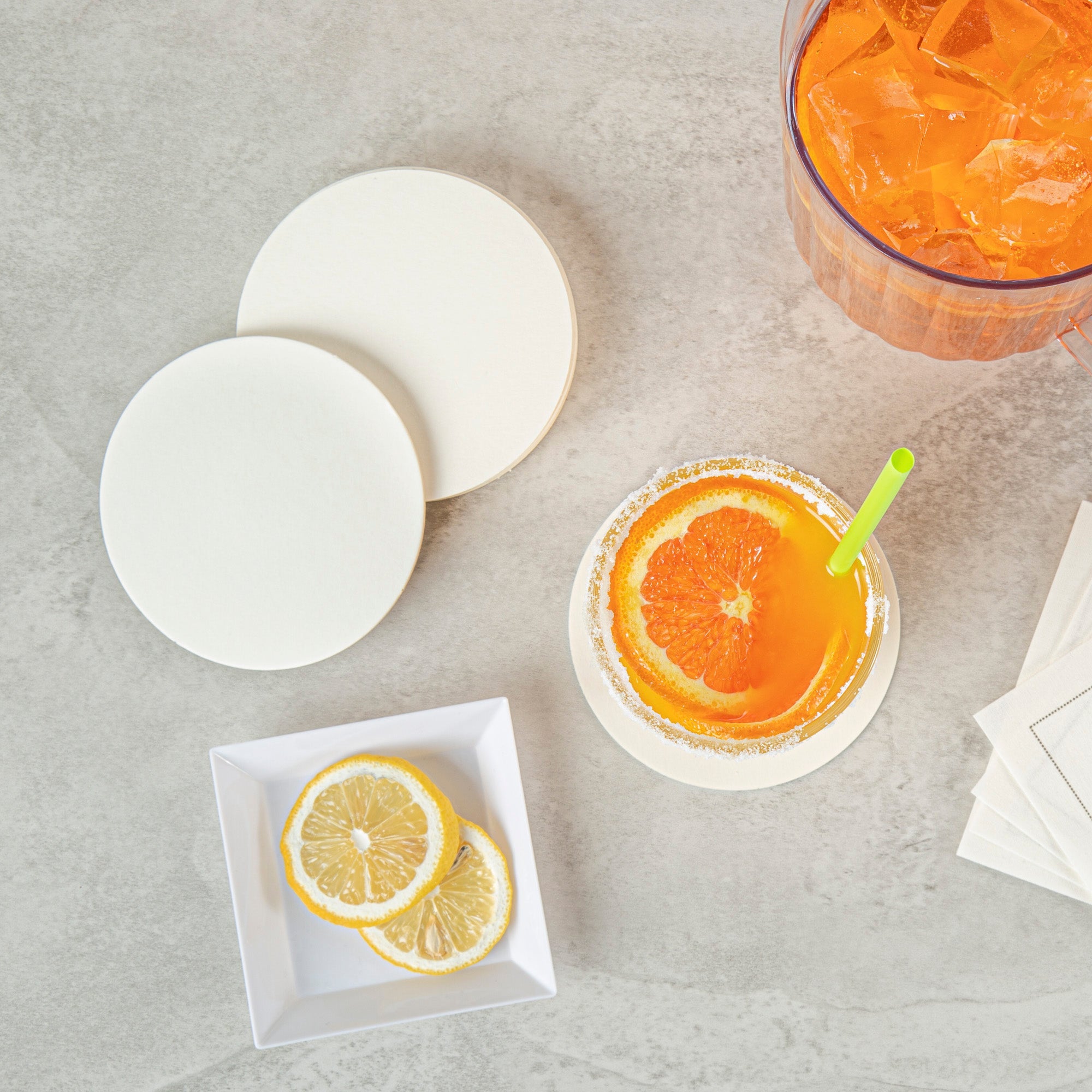 Bar Lux Round White Paper Coaster - 4" - 1000 count box
