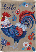RWB Rooster 2 Sided Garden Flag