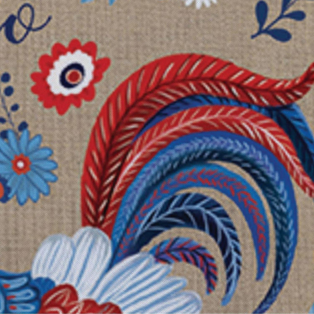 RWB Rooster 2 Sided Garden Flag
