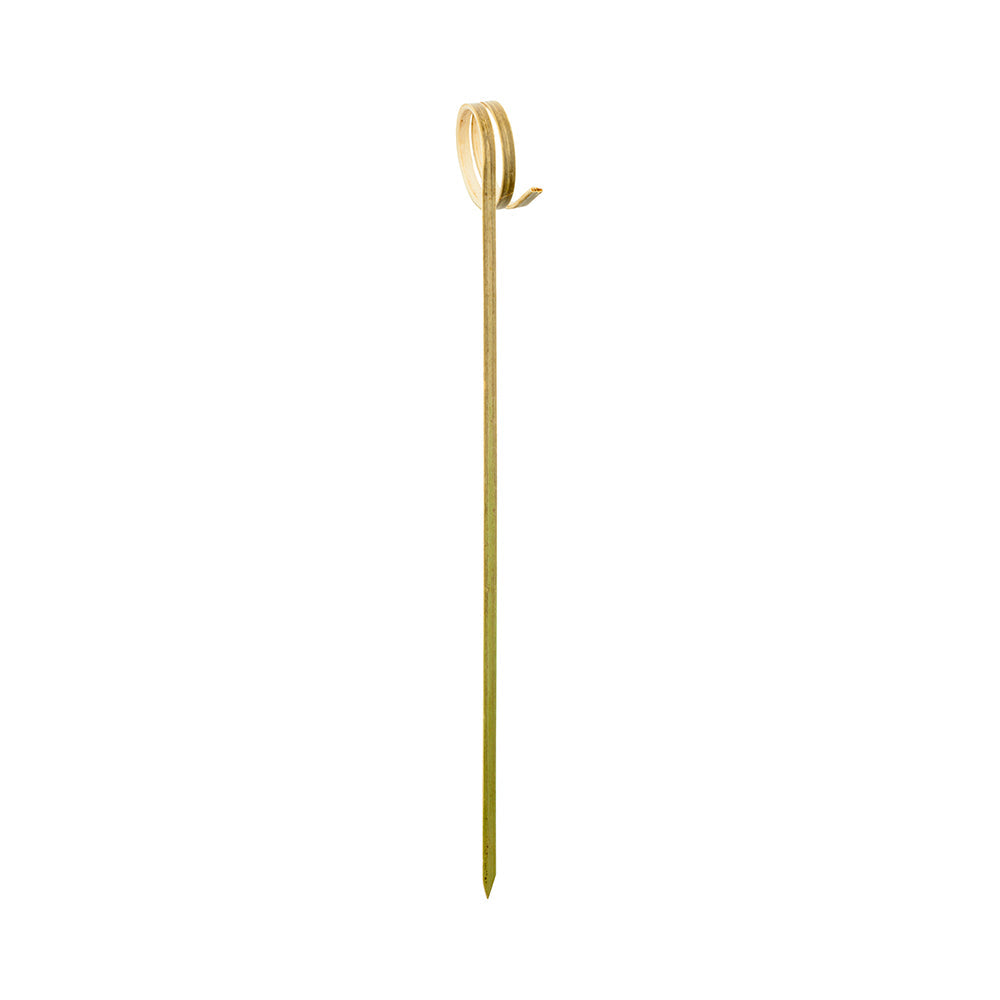 Pixy Natural Bamboo Loop Skewer - 6" x 1/2" x 1/2" - 1000 count box