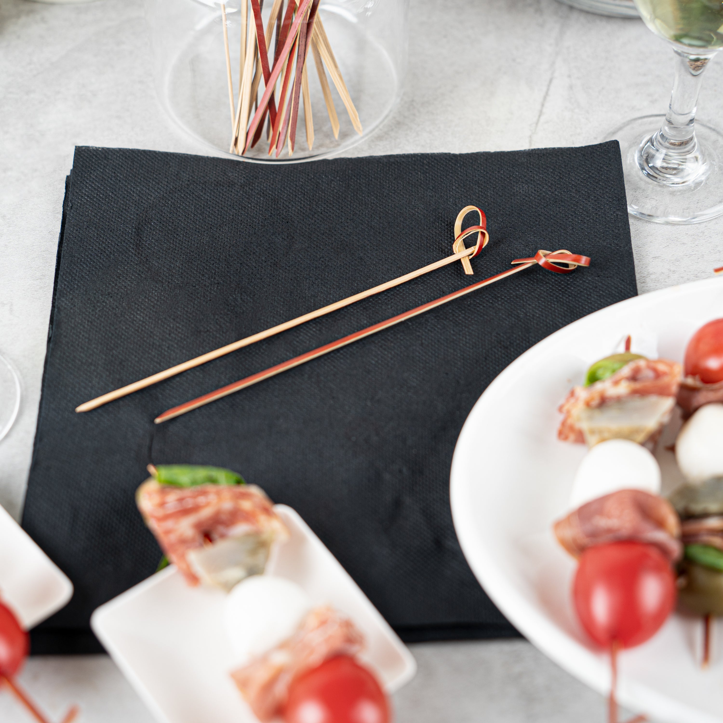 Pixy Brown Bamboo Knotted Skewer - 6" x 1/2" - 1000 count box