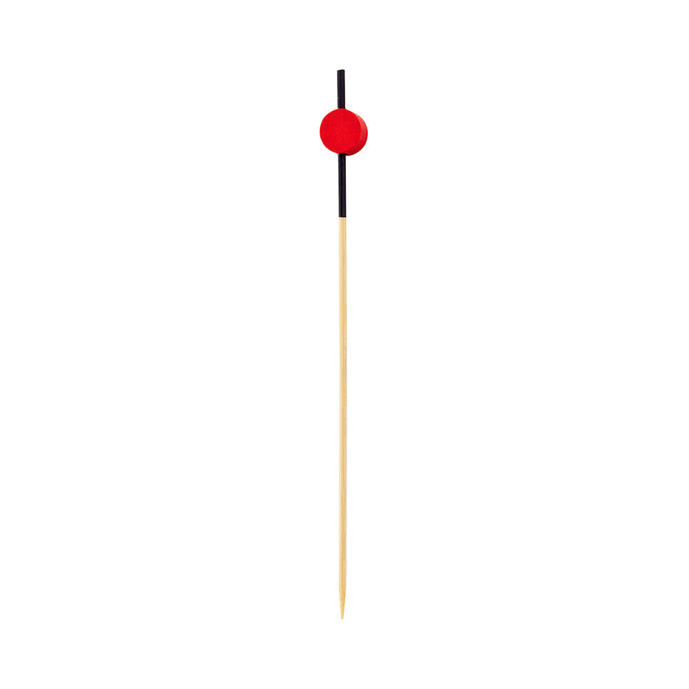 Pixy Black and Red Bamboo Japanese Pick - 4 1/2" - 1000 count box