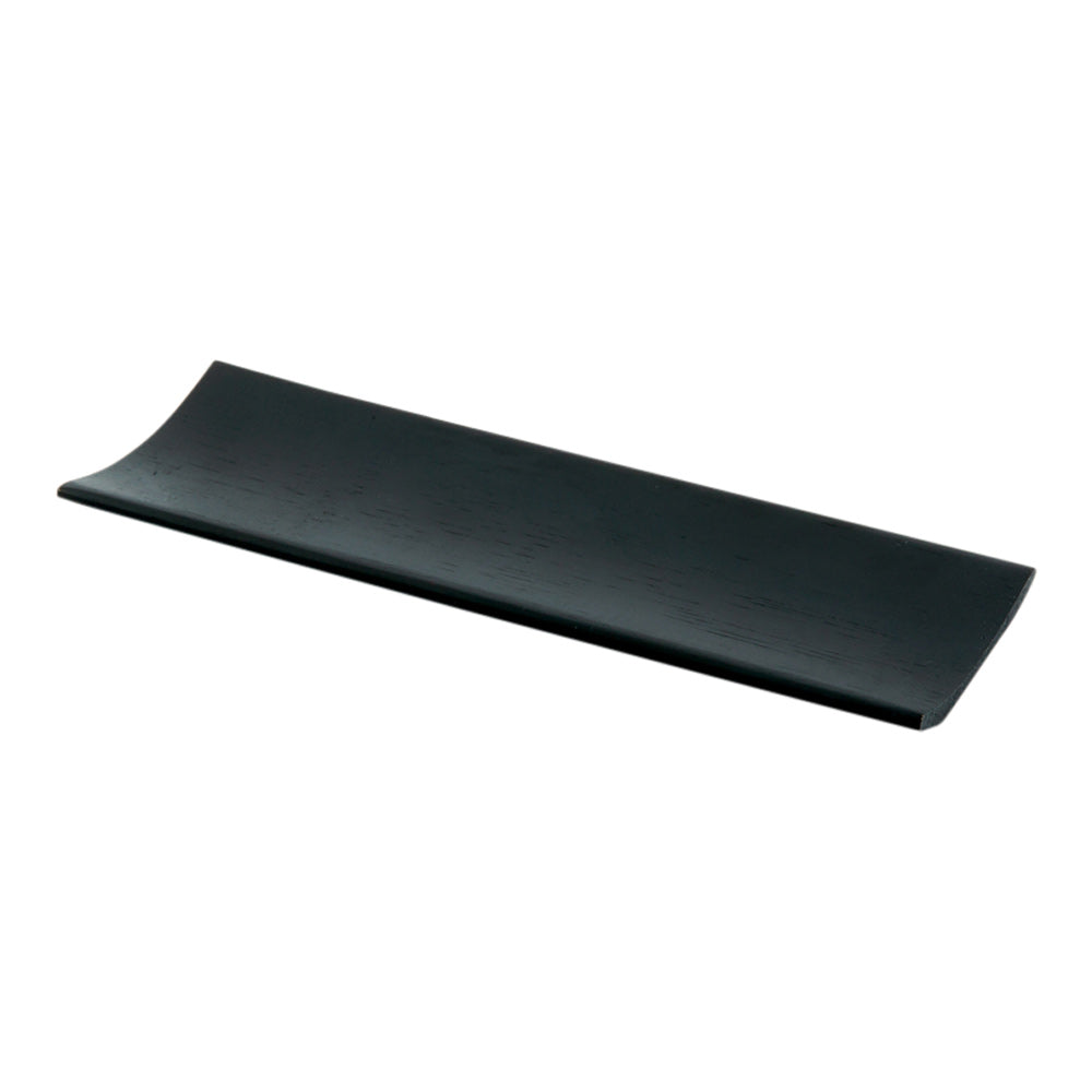 Bambuddha Rectangle Black Bamboo Serving Plate - 7" x 2 1/4" - 100 count box