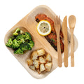 Bambuddha Natural Bamboo Cutlery Set - 8" x 1 1/2" x 1 1/4" - 100 count box