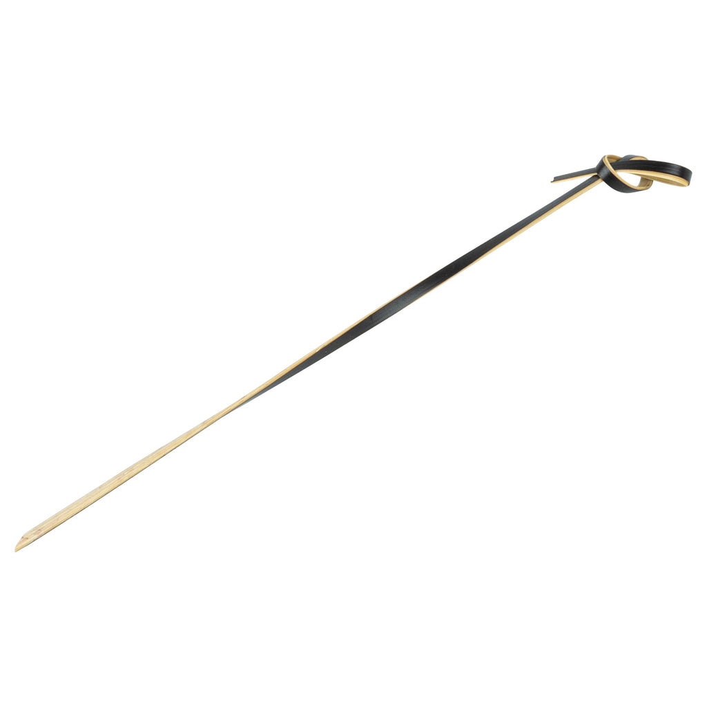 Pixy Black Bamboo Twisted Knot Skewer - 6" x 1/2" - 1000 count box