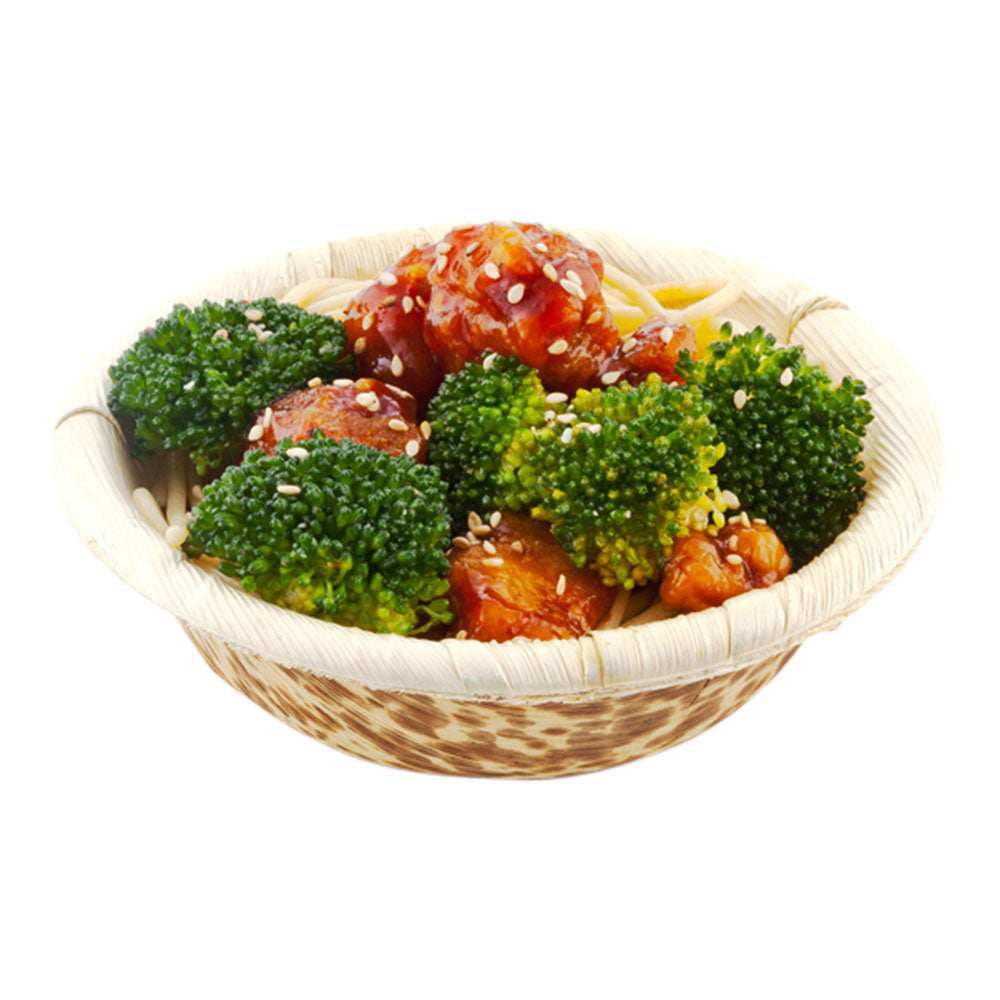 Bambuddha 7 oz Round Natural Bamboo Bowl - 5" x 5" x 1 1/2" - 50 count box