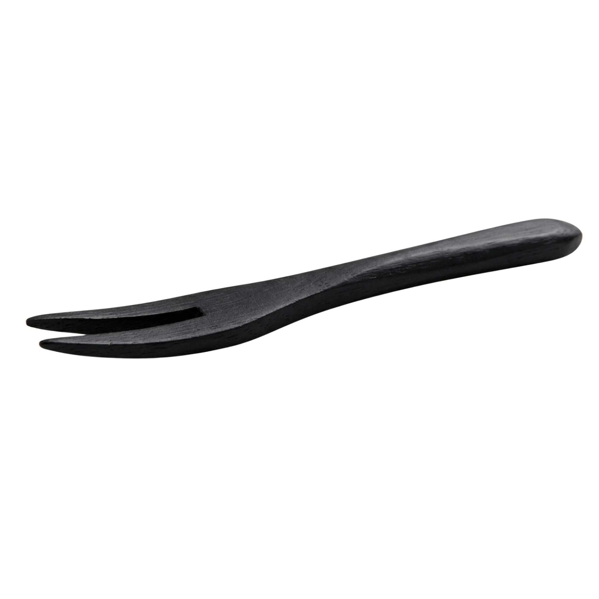 Bambuddha Black Bamboo Mini Fork - 3 1/2" - 100 count box