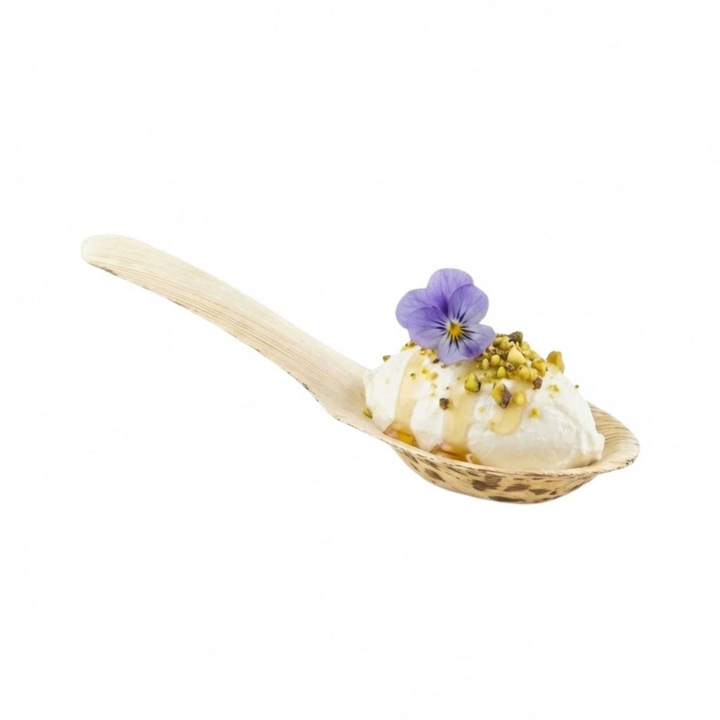 Bambuddha Leaf Spoon - Bamboo - 5" x 1 1/2" x 1 1/2" - 100 count box