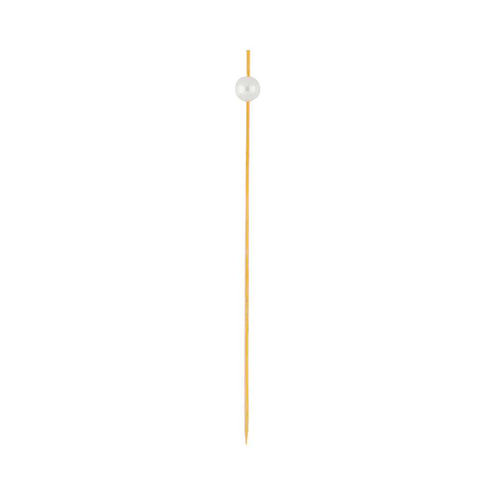 Pixy White Bamboo Pearl Skewer - 6" - 1000 count box